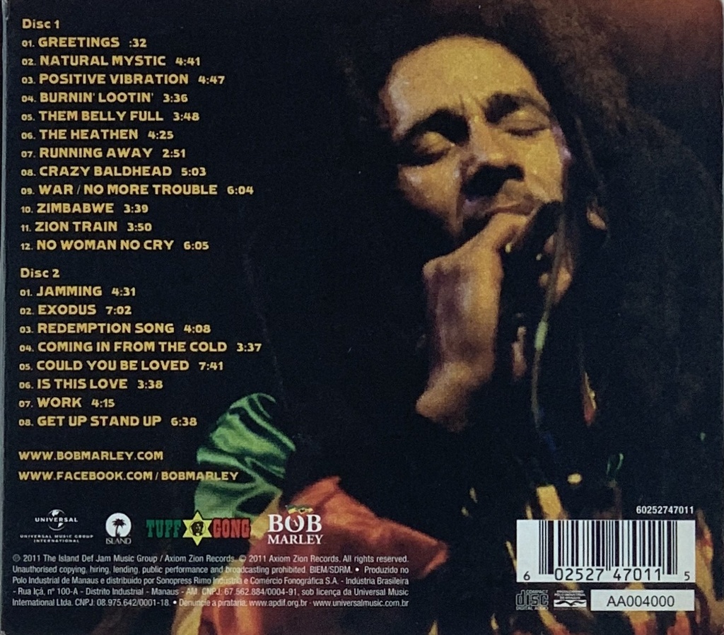 Bob Marley and The Wailers - Live Forever (2CDs novos) | Tracks Rio